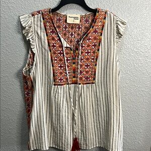 Savanna Jane Multicolor Embroidered Blouse